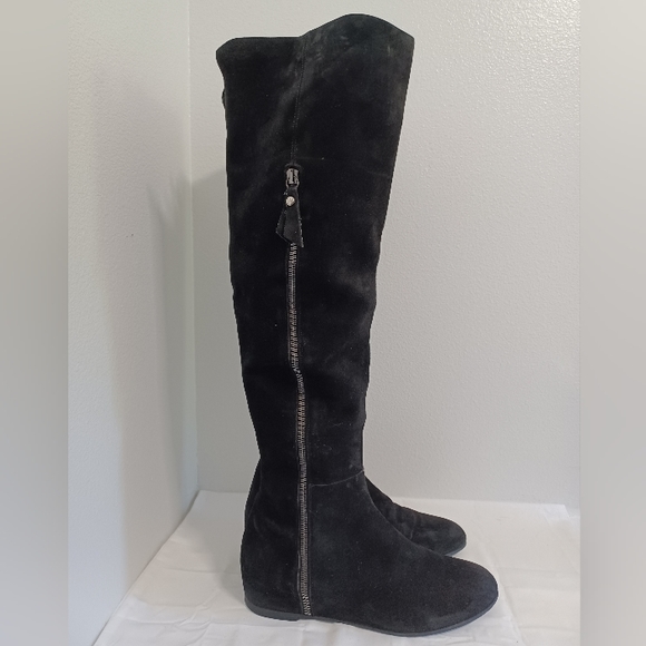 Stuart Weitzman Tall black suede boots size 9M MADE IN SPAIN - Picture 7 of 15